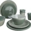 Bo-Camp Servies - Campingbord - 100% Melamine - 16 Delig - Mix & Match - Groen -Buitenkampeer Winkel 1200x746 1