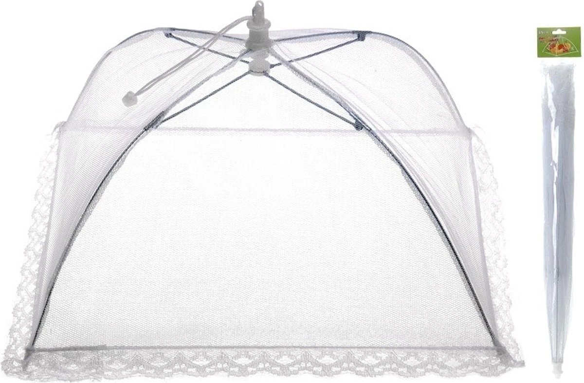 Merkloos Opvouwbaar Vliegennetje / Vliegenkapje 45 X 45 Cm - Hoogte 20 Cm 6 Merkloos Opvouwbaar Vliegennetje / Vliegenkapje 45 X 45 Cm - Hoogte 20 Cm - Afbeelding 4