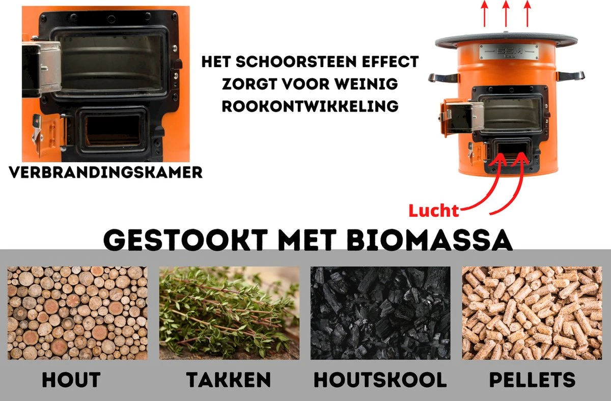Dutch Rocket Stove - Rocket Stove - Kooktoestel Op Houtvuur - Met Draagtas - Dutch Oven 4 Dutch Rocket Stove - Rocket Stove - Kooktoestel Op Houtvuur - Met Draagtas - Dutch Oven - Afbeelding 2