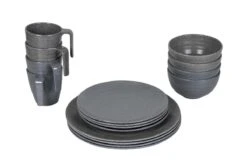 Bo-Camp Campingservies - 100% Melamine - 16-delig - Stone - Grijs -Buitenkampeer Winkel 1200x794 38