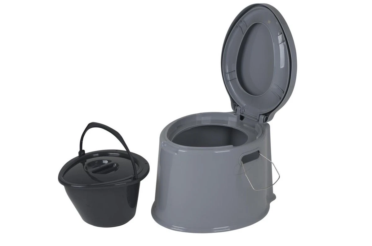 Bo-Camp Draagbaar Camping Toilet - 7 Liter - Grijs 6 Bo-Camp Draagbaar Camping Toilet - 7 Liter - Grijs - Afbeelding 4
