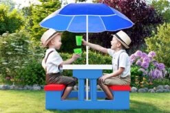 Merkloos Kinder Picknicktafel Met Parasol - Blauw 17 Merkloos Kinder Picknicktafel Met Parasol - Blauw -Buitenkampeer Winkel 1200x800 4