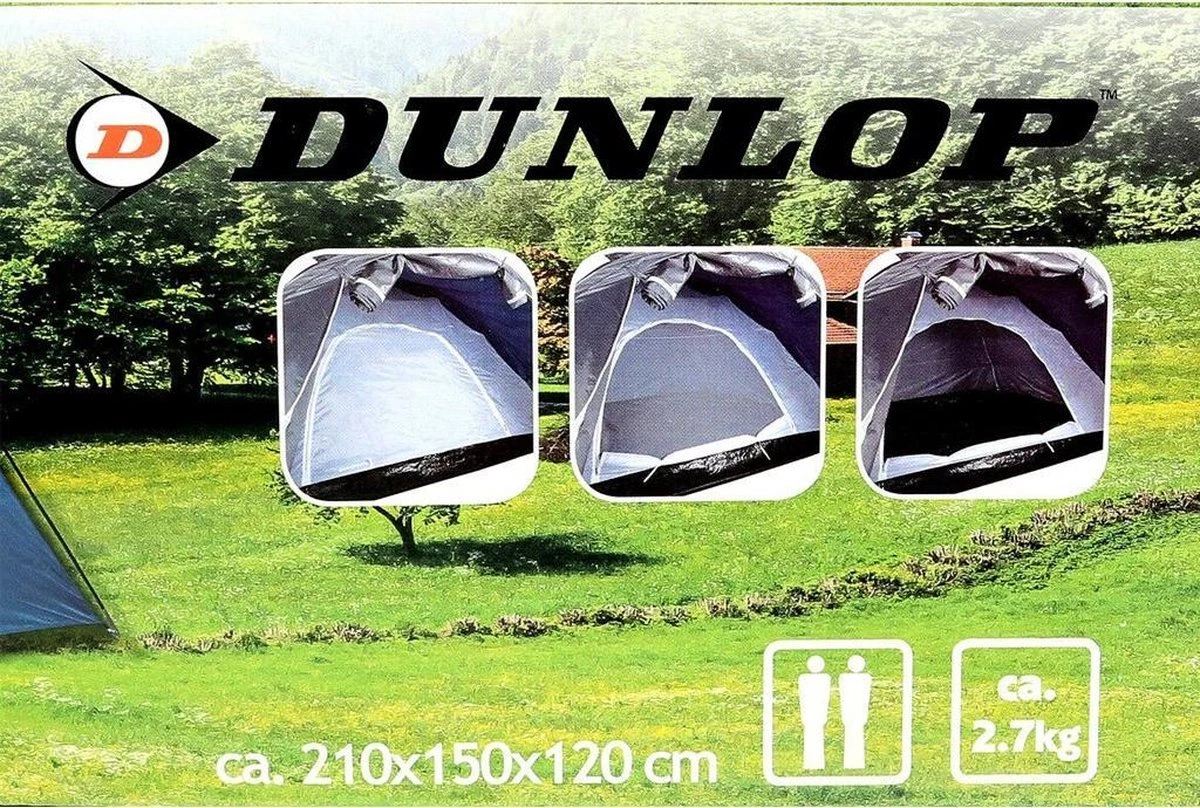 Dunlop Tent - Blauw - 2 Persoons 10 Dunlop Tent - Blauw - 2 Persoons - Afbeelding 8