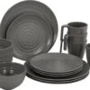 Bo-Camp Campingservies - 100% Melamine - 16-delig - Stone - Grijs -Buitenkampeer Winkel 1200x814 3