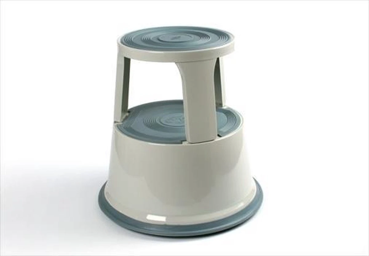 Wedo - Rollhocker, Metalen Opstapkrukje - Lichtgrijs 5 Wedo - Rollhocker, Metalen Opstapkrukje - Lichtgrijs - Afbeelding 3