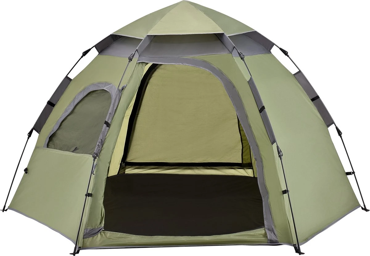 Pro-Tec Tent Nybro Automatisch 240x205x140 Cm Donkergroen 3 Pro-Tec Tent Nybro Automatisch 240x205x140 Cm Donkergroen