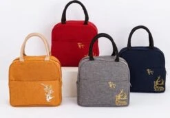 Koeltas - Lunchtas - Volwassenen En Kinderen - Compact Picknick & Lunchtasje - Lunch - Werk - Diep Goud -Buitenkampeer Winkel 1200x835