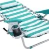 Strandstoel Met Afneembare Hoofdsteun, Draagbare Klapstoel, Campingstoel, Rugleuning Tot 180° Verstelbaar, Met Bekerhouder En Zijvak, Groene En Witte Strepen GCB62JW 2 Strandstoel Met Afneembare Hoofdsteun, Draagbare Klapstoel, Campingstoel, Rugleuning Tot 180° Verstelbaar, Met Bekerhouder En Zijvak, Groene En Witte Strepen GCB62JW -Buitenkampeer Winkel 1200x856
