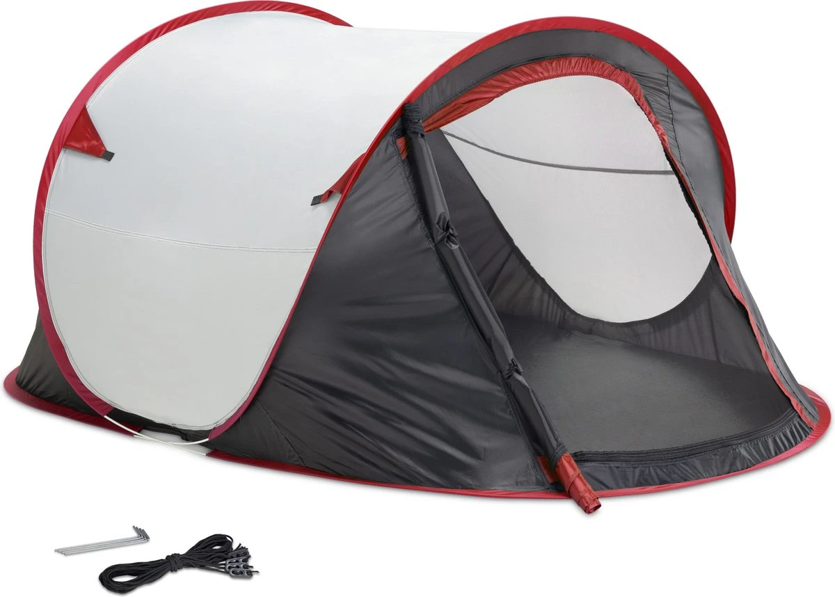 JEMIDI Tweepersoons Pop-up Tent - Opgooitent, Werptent Voor 2 Personen - Ideaal Als Festivaltent Of Kampeertent - Verschillende Kleuren 9 JEMIDI Tweepersoons Pop-up Tent - Opgooitent, Werptent Voor 2 Personen - Ideaal Als Festivaltent Of Kampeertent - Verschillende Kleuren - Afbeelding 7