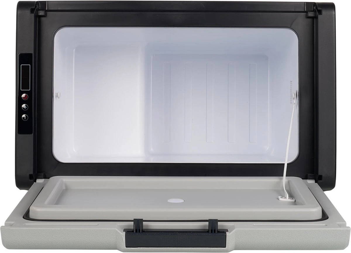 Campart Koelbox XXL CB-8695 – Koelen En Vriezen – LED Display Met Digitale Temperatuurweergave - Coolbox 230V En 12V - 35 Liter - Zwart 5 Campart Koelbox XXL CB-8695 – Koelen En Vriezen – LED Display Met Digitale Temperatuurweergave - Coolbox 230V En 12V - 35 Liter - Zwart - Afbeelding 3