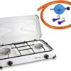 Kemper Gas Kooktoestel - Campingkooktoestel - INCLUSIEF Installatiesetje - Met 2 RVS Branders - 2600W -Buitenkampeer Winkel 1200x871 2