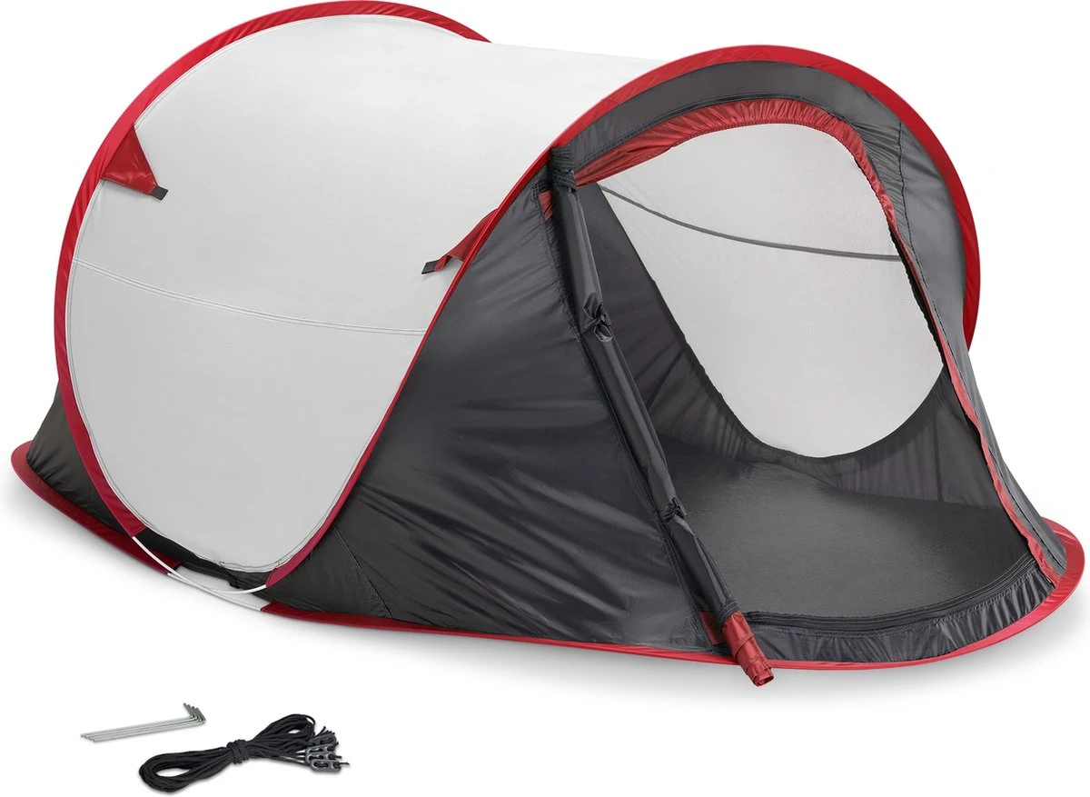 JEMIDI Tweepersoons Pop-up Tent - Opgooitent, Werptent Voor 2 Personen - Ideaal Als Festivaltent Of Kampeertent - Verschillende Kleuren 3 JEMIDI Tweepersoons Pop-up Tent - Opgooitent, Werptent Voor 2 Personen - Ideaal Als Festivaltent Of Kampeertent - Verschillende Kleuren