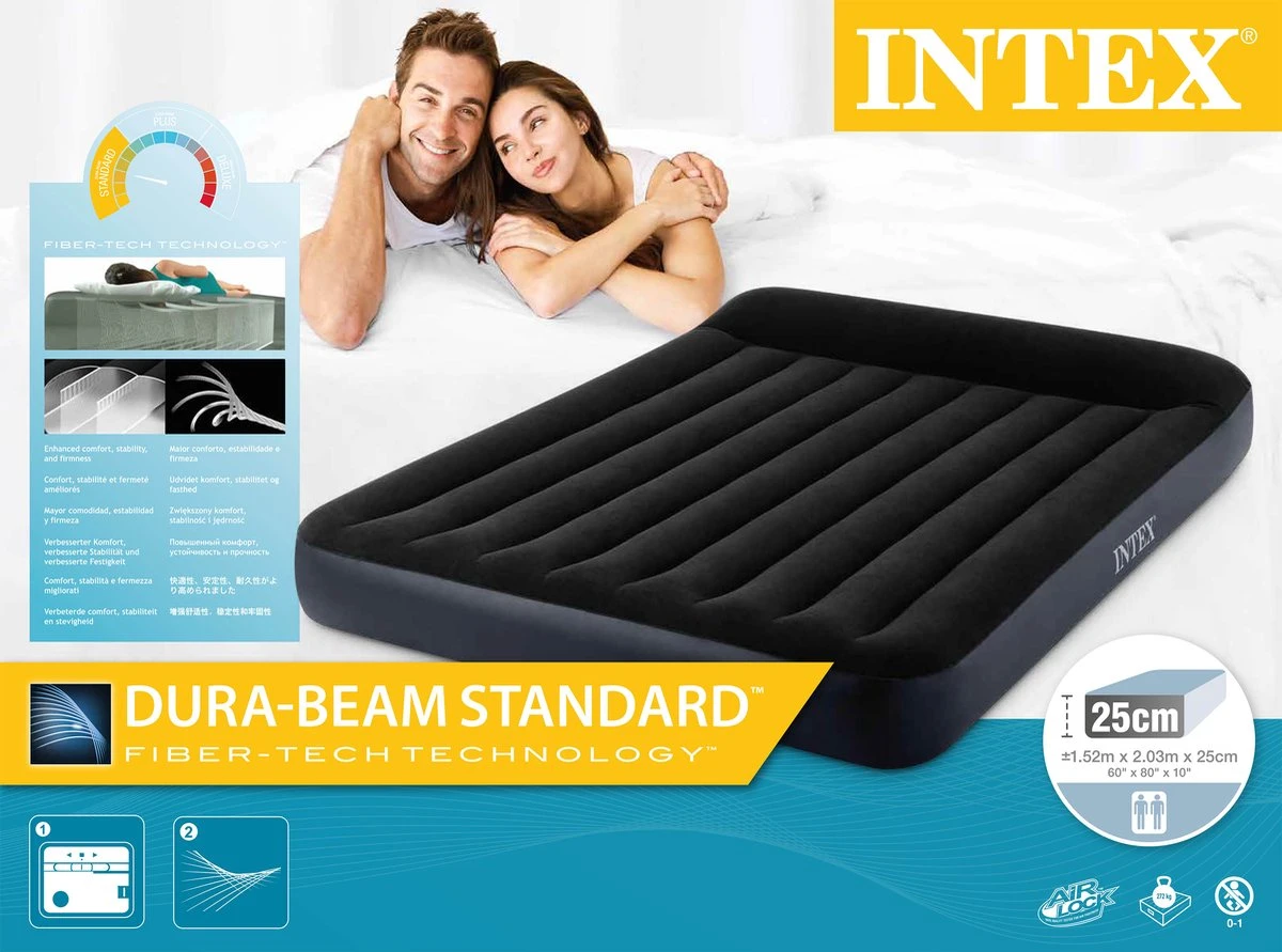 Intex Pillow Rest Classic Queen Luchtbed - 2-persoons - 152x203x25 Cm 8 Intex Pillow Rest Classic Queen Luchtbed - 2-persoons - 152x203x25 Cm - Afbeelding 6