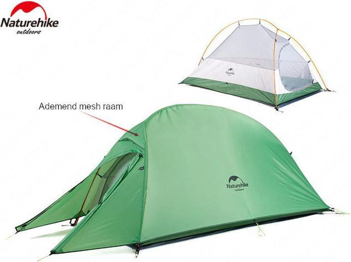 Cloud Up 1 Upgraded - Naturehike® - 1 Persoons Tent - Lichtgewicht Tent - Incl. Grondzeil - 210T 3000mm - Outdoor - Waterdicht - Hiking & Wandelen 7 Cloud Up 1 Upgraded - Naturehike® - 1 Persoons Tent - Lichtgewicht Tent - Incl. Grondzeil - 210T 3000mm - Outdoor - Waterdicht - Hiking & Wandelen - Afbeelding 5