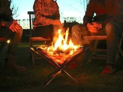 Firekorf + Grill + Spit : Opvouwbare Vuurkorf / Vuurschaal Met Rooster En Spit - Draagbare BBQ - Opbergtas - Kampeer Grill - Kookset -Buitenkampeer Winkel 1200x900 13