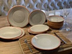 Camping Servies - 12 Delig – 100% Melamine Servies Set – Campingservies – Melamine Servies - Terracotta Style -Buitenkampeer Winkel 1200x900 22