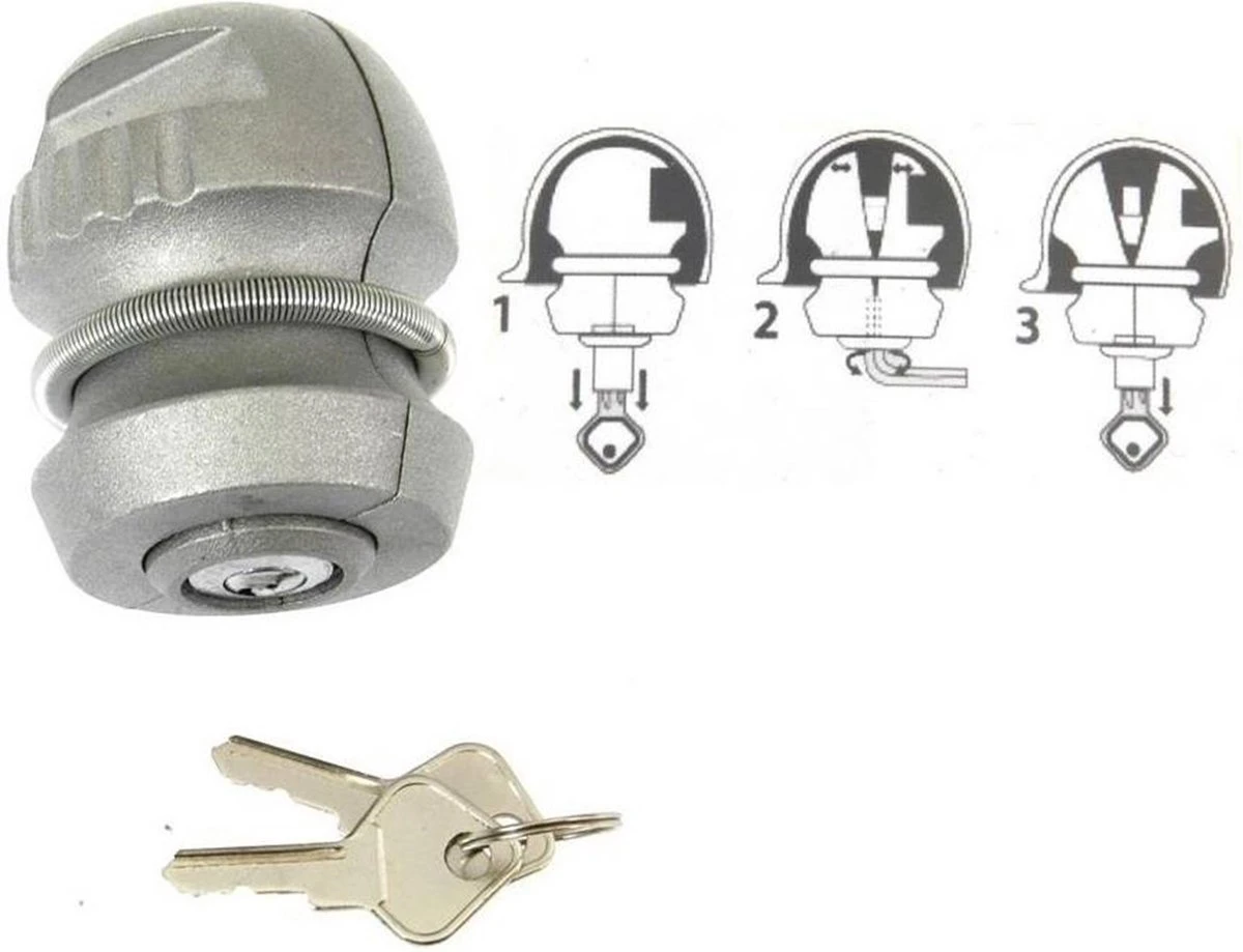 Benson Disselslot - Kogel Model - Geschikt Voor 50mm Ø Disselkoppeling 2 Benson Disselslot - Kogel Model - Geschikt Voor 50mm Ø Disselkoppeling