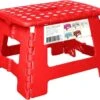 Splendole Opstapje Inklapbaar Caravanopstapje - Opvouwbaar - 100 Kg - Rode Krukje