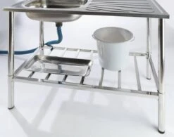 Camping/Outdoor Inox Tafel Met Gootsteen Lavabo En Kraan 100x77x50cm 9 Camping/Outdoor Inox Tafel Met Gootsteen Lavabo En Kraan 100x77x50cm -Buitenkampeer Winkel 1200x945