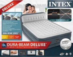 Intex 64448 - Queen Deluxe Ultra-Plush Zelfopblazend 2-persoons Luchtbed Met Hoofdboord (203x152x46cm) -Buitenkampeer Winkel 1200x947 2