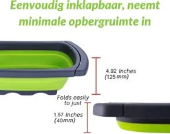 Buxibo - 3-Delige Keuken Vergiet Set Inklapbaar Groen/Grijs 28 Buxibo - 3-Delige Keuken Vergiet Set Inklapbaar Groen/Grijs -Buitenkampeer Winkel 1200x948 1