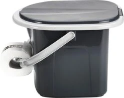 Branq Toiletemmer Draagbaar Met Deksel - 15,5L - Antraciet -Buitenkampeer Winkel 1200x948 2
