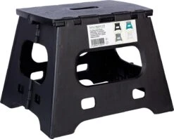 Splendole Opstapje Inklapbaar Caravanopstapje - Opvouwbaar - 120 Kg - 27 Cm Krukje Zwart