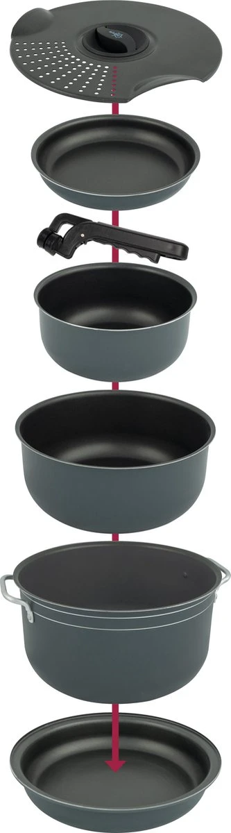 Bo-Camp Pannenset - Camping - 7-delig - Aluminium 10 Bo-Camp Pannenset - Camping - 7-delig - Aluminium - Afbeelding 8