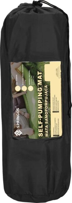 Springos Slaapmat | Zelfopblazend | 180 Cm | Inclusief Hoes | Zwart -Buitenkampeer Winkel 426x1200 3