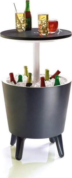 Keter Coolbar Partytafel – 49,5x49,5x57cm - Antraciet -Buitenkampeer Winkel 487x1200