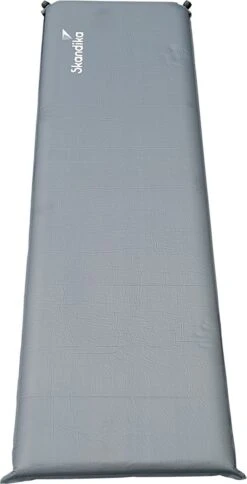 Skandika Easy Single Zelfopblaasbaar Slaapmat – Slaapmat – Slaapmat Zelfopblazend – Logeerbed – Polyester, PVC - Premium Zelfopblazend Luchtbed, Antislip-materiaal, Ideaal Voor Camping – Outdoor, Camping – Kamperen – 196 X 60 X 10 Cm – 3.2kg - Grijs -Buitenkampeer Winkel 613x1200