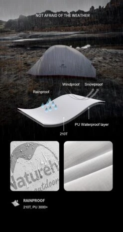 Cloud Up 1 Upgraded - Naturehike® - 1 Persoons Tent - Lichtgewicht Tent - Incl. Grondzeil - 210T 3000mm - Outdoor - Waterdicht - Hiking & Wandelen 16 Cloud Up 1 Upgraded - Naturehike® - 1 Persoons Tent - Lichtgewicht Tent - Incl. Grondzeil - 210T 3000mm - Outdoor - Waterdicht - Hiking & Wandelen -Buitenkampeer Winkel 637x1200 1