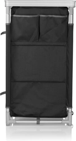 Campart Campingkeuken KI-0734 - Campingkast Groot - 4 Verstelbare Poten - Opvouwbaar En Lichtgewicht - Inclusief Opbergtas - Grijs -Buitenkampeer Winkel 653x1200