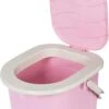 Branq Toiletemmer Draagbaar Met Deksel - 15,5L - Roze