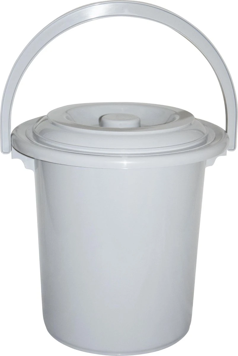 Curver Toiletemmer Met Deksel - 10L - 31 Cm - Lichtgrijs 4 Curver Toiletemmer Met Deksel - 10L - 31 Cm - Lichtgrijs - Afbeelding 2