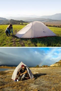 Cloud Up 3 Upgraded - Naturehike® - Tent 3 Persoons - Lichtgewicht Tent - Incl. Grondzeil - 20D 4000MM - Outdoor Kampeertent - Waterdicht - Hiking & Wandelen -Buitenkampeer Winkel 804x1200 2