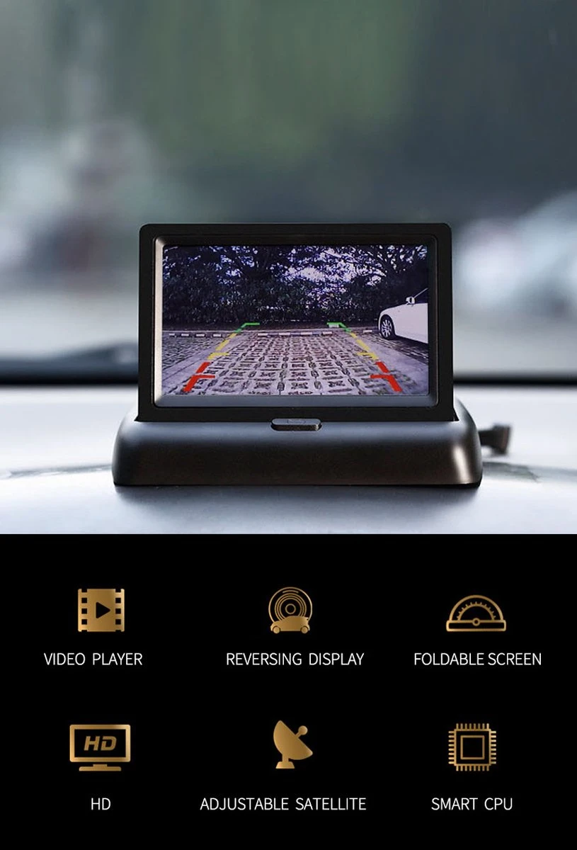 Yoelbaer Draagbare Display 4.3 Inch Color LCD TFT Monitor 4 Yoelbaer Draagbare Display 4.3 Inch Color LCD TFT Monitor - Afbeelding 2