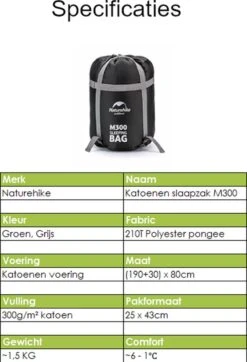 Naturehike® Slaapzak Katoen - 6 Tot 1 Graden - Slaapzakken Volwassenen - 220*80cm - 4 Seizoenen Slaapzak Lente, Zomer, Herfst & Winter - Lichtgewicht & Waterdicht -Buitenkampeer Winkel 818x1200 2