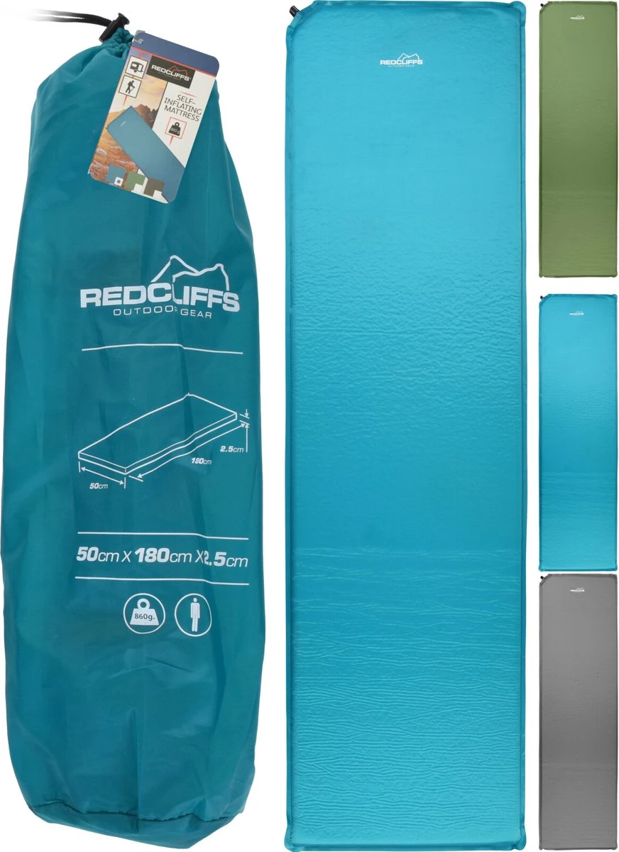 Redcliffs - Zelfopblaasbare Slaapmat Groen - Zelfopblaasbaar Matras 180 X 50 Cm - Camping Matras - Groen 3 Redcliffs - Zelfopblaasbare Slaapmat Groen - Zelfopblaasbaar Matras 180 X 50 Cm - Camping Matras - Groen