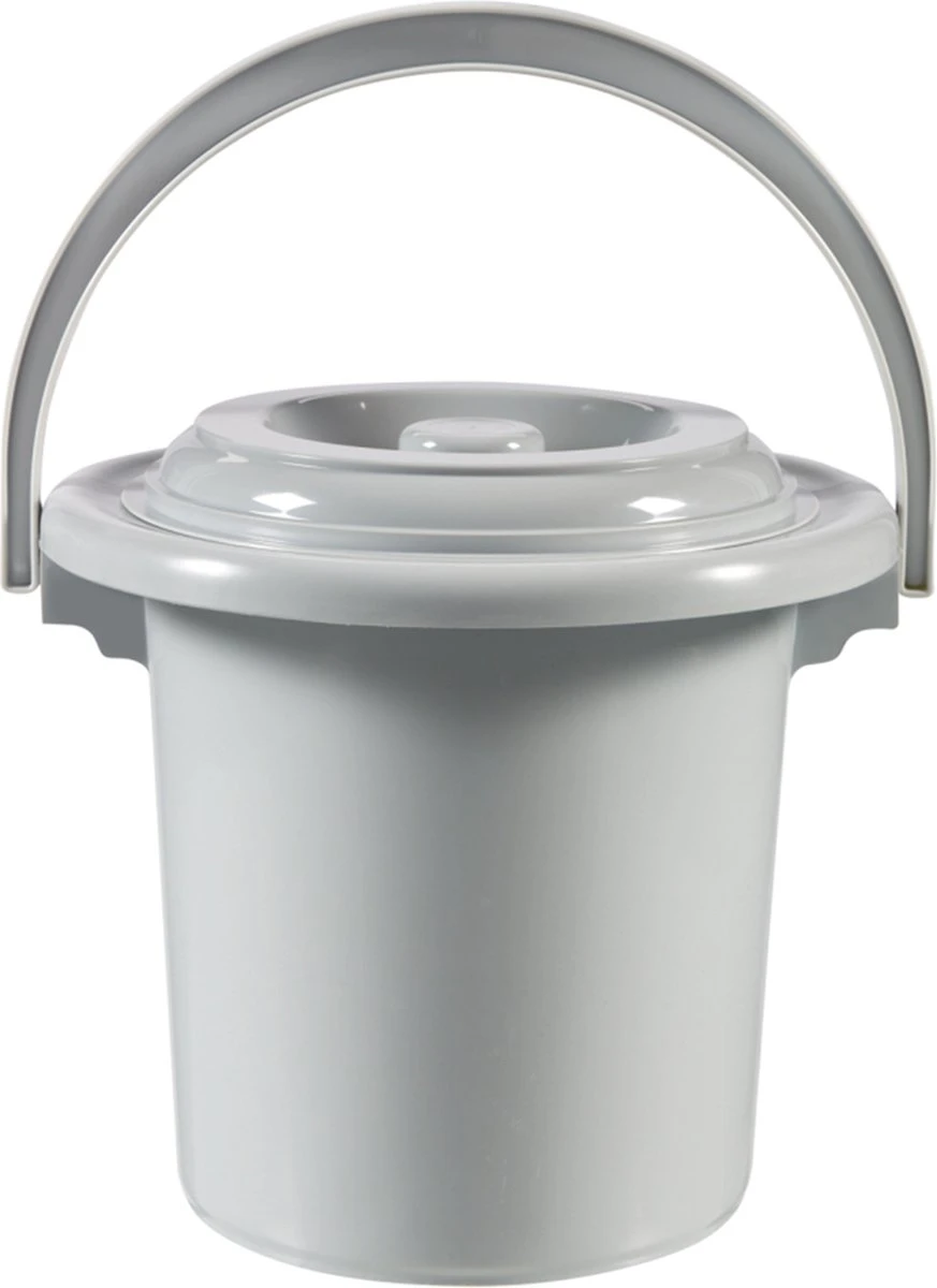 Curver Camping Toiletemmer - Met Deksel - 5 L - Ø 23,5 Cm - Lichtgrijs 3 Curver Camping Toiletemmer - Met Deksel - 5 L - Ø 23,5 Cm - Lichtgrijs
