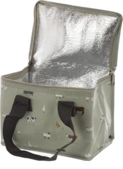 Kleine Koeltas Voor Lunch Grijs Met Boerderij Dieren Print 16 X 21 X 14 Cm 4,7 Liter - Koeltassen -Buitenkampeer Winkel 878x1200 1