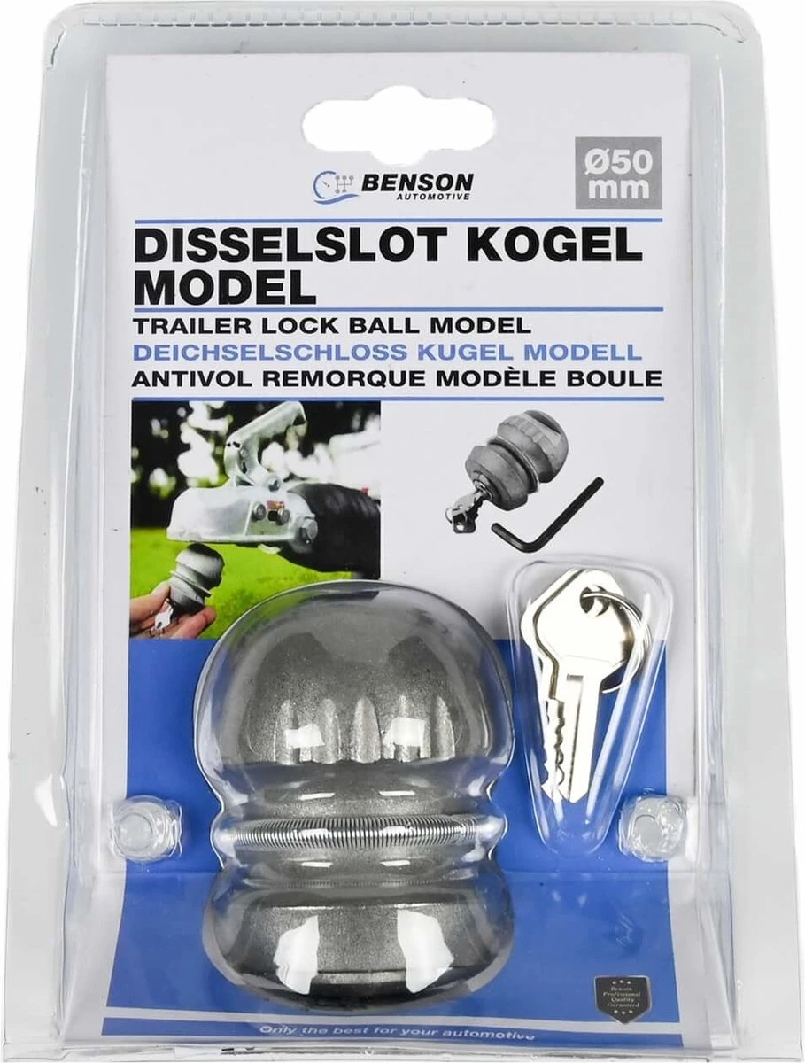 Benson Disselslot - Kogel Model - Geschikt Voor 50mm Ø Disselkoppeling 9 Benson Disselslot - Kogel Model - Geschikt Voor 50mm Ø Disselkoppeling - Afbeelding 8