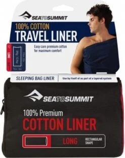Sea To Summit - Premium Cotton Liner - Lakenzak - Katoen - Oceaan Blauw - Recht Model Lang -Buitenkampeer Winkel 952x1200 2