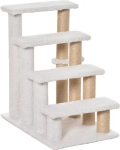 PawHut Huisdierentrap Met Krabpaal Bal 4 Treden Kattentrap Dierentrap Pluche Jute D06-093 14 PawHut Huisdierentrap Met Krabpaal Bal 4 Treden Kattentrap Dierentrap Pluche Jute D06-093 -Buitenkampeer Winkel 963x1200 3